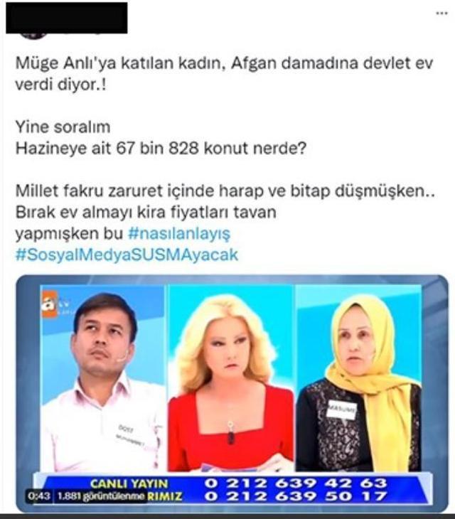 Müge Anlı'da ortalığı karıştıran sözler: Devlet Afgan damadıma ev verdi