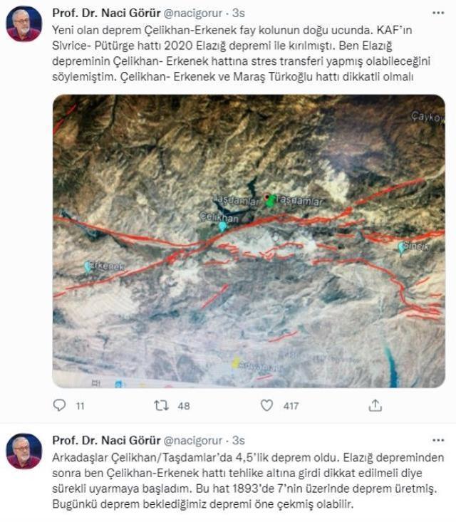 İsabetli tahminleriyle tanınan Naci Görür'den endişelendiren uyarı: Bugünkü deprem beklediğimiz depremi öne çekmiş olabilir