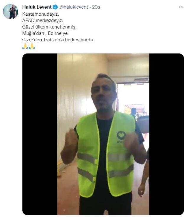 Afet bölgesindeki Haluk Levent, vatandaşları kullanılmış eşya göndermeme konusunda uyardı