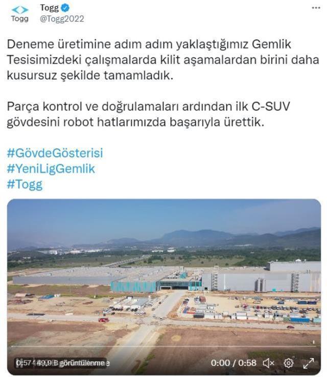 TOGG'dan heyecanlandıran paylaşım: Kilit aşamalardan birini tamamladık