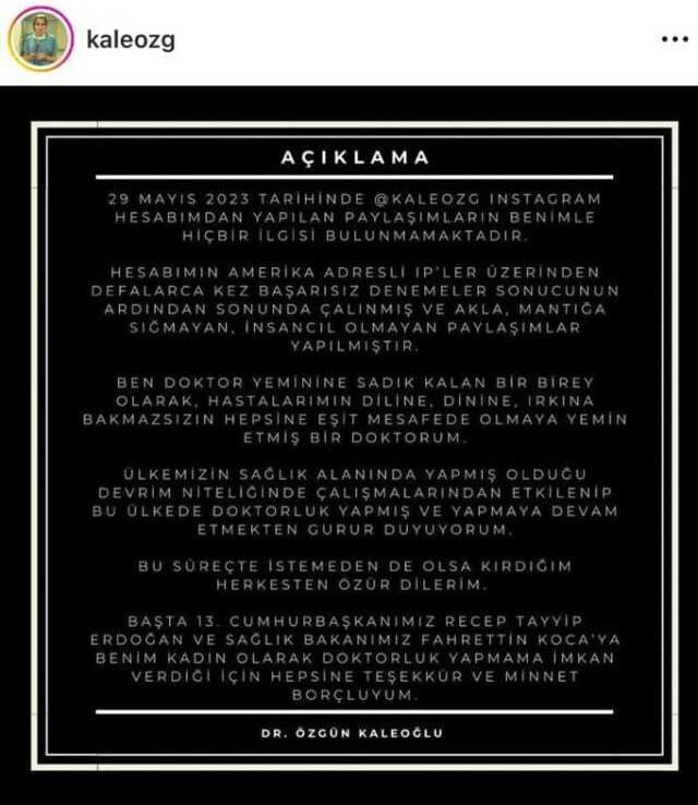 Sultangazi Haseki Hastanesi'nde paylaşımla tepki çeken doktor özür diledi