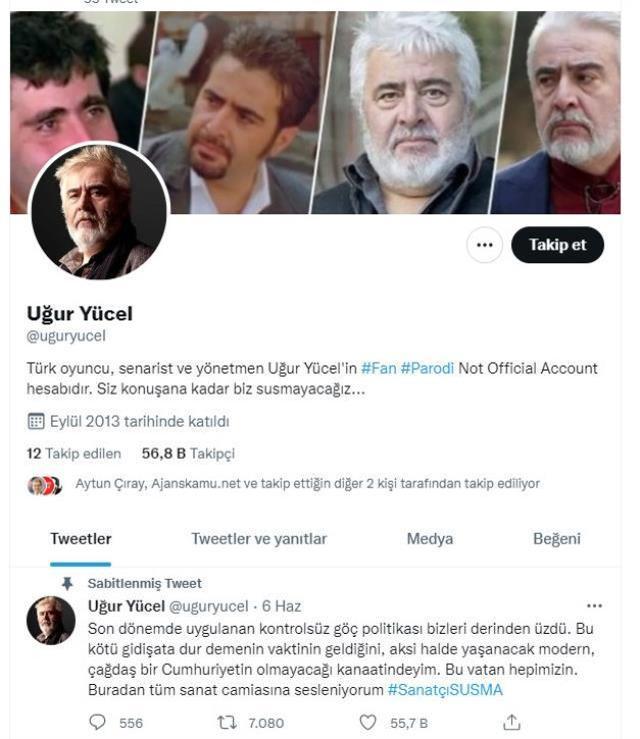 Oyuncu Uğur Yücel'in orman yangınları hakkında tweet attığı iddiası