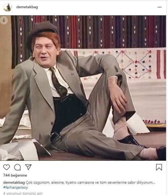 Ferhan Şensoy'un ölümü tüm Türkiye'yi yasa boğdu! Sanat ve siyaset dünyasından art arda taziye mesajı geldi