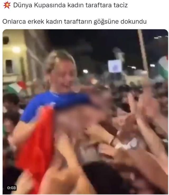 Katar'da düzenlenen Dünya Kupası'nda kadın taraftara yönelik taciz anını yansıtan görüntü yeni değil