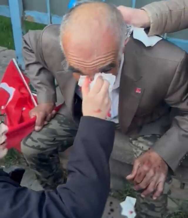 Erzurum'da İmamoğlu'nun mitingindeki vatandaşlara yapılan saldırının en net görüntüleri