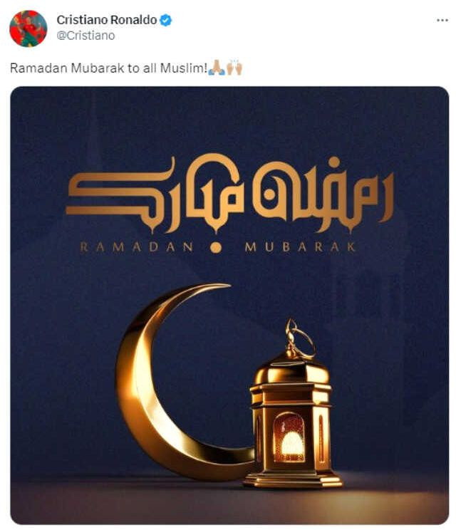 Cristiano Ronaldo, Ramazan paylaşımıyla Müslüman takipçilerini mest etti