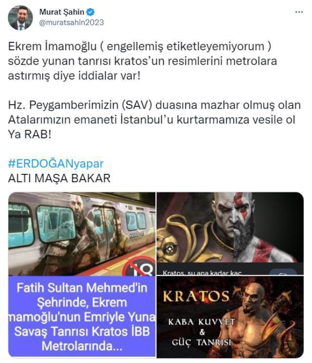 God of War'ın Kratos'u metroda reklam oldu