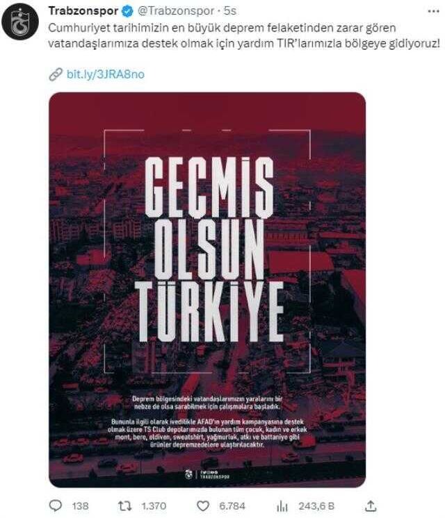 Hep birlikte tek yürek! Spor camiası depremzedeleri yalnız bırakmadı