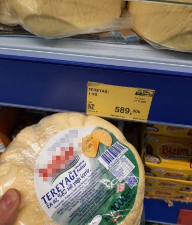Tereyağı fiyatının 3 ay içerisindeki değişimi 'Yok artık' dedirtti