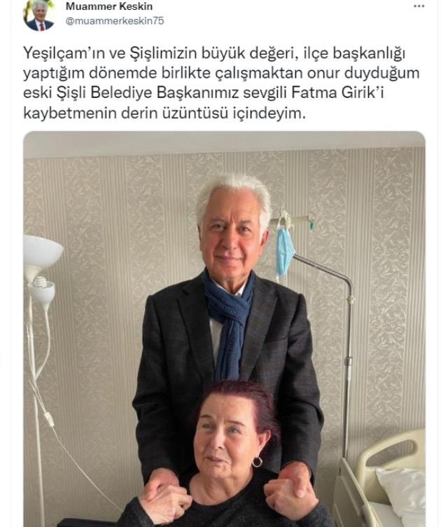Son Dakika! Türk sinemasının ünlü oyuncusu Fatma Girik hayatını kaybetti