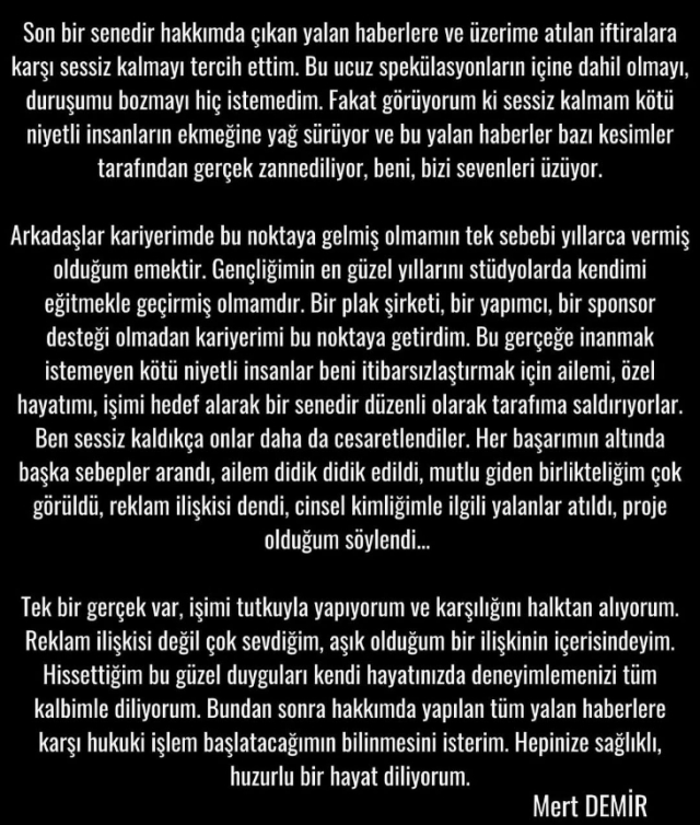 Mert Demir ne dedi? Serenay Sarıkaya ile Mert Demir reklam ilişkisi mi?