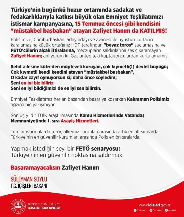 Soylu'dan Akşener'in Emniyet Teşkilatı hakkındaki sözlerine sert tepki: Yapmak istediğin bir FETÖ senaryosudur