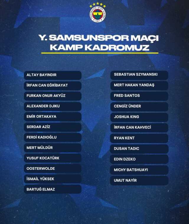 Taraftar dört gözle bekliyordu! Fred ve Cengiz Samsunspor maç kadrosuna alındı