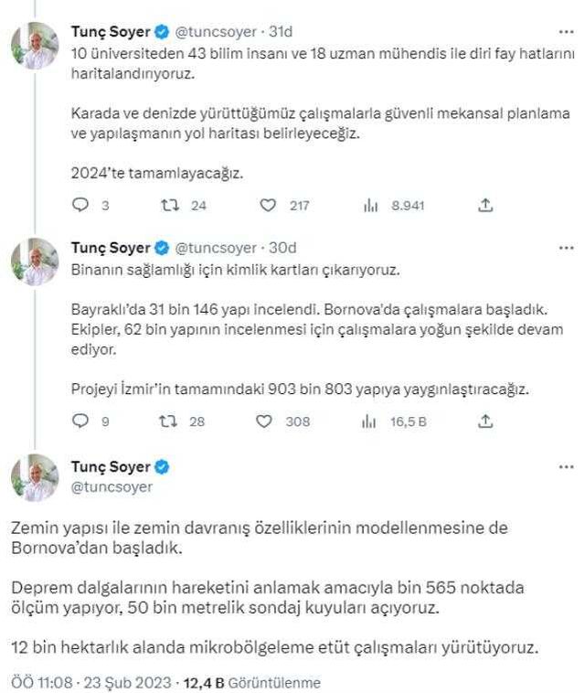 Naci Görür'den deprem uyarısı gelmişti! Tunç Soyer, İzmir'de yapılan hazırlıkları tek tek paylaştı