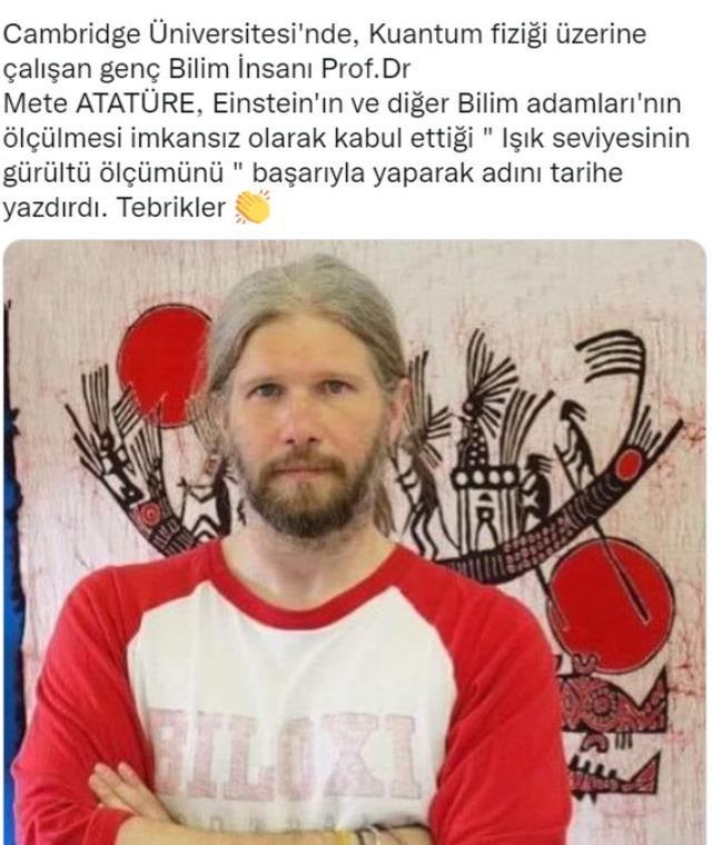 Mete Atatüre'nin ışık seviyesinin gürültü ölçümü deneyini başarıyla yaptığı çalışmanın güncel olduğu iddiası