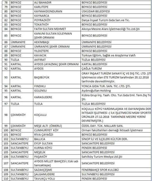 İstanbul Valiliği liste yayınladı! Belirlenen alanlar dışında ormanlık alanlara giriş yasak