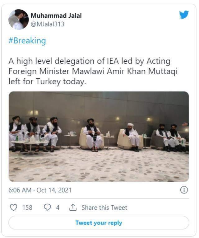 Taliban heyeti, Türkiye ile ilk resmi temas için Ankara'da! Basın mensuplarına el salladılar