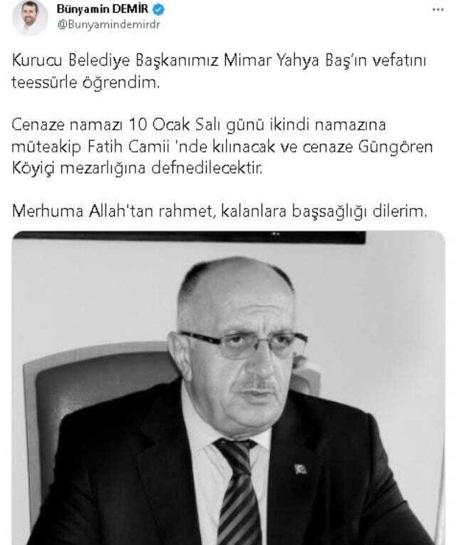 Yahya Baş kimdir, kaç yaşında vefat etti? Eski Güngören Belediye Başkanı Yahya Baş öldü mü, hastalığı neydi? Yahya Baş nereli, mesleği ne, biyografisi