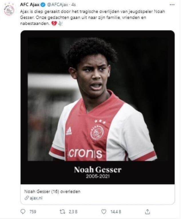 Ajax'ın futbolcusu Noah Gesser ve ağabeyi feci trafik kazasında hayatını kaybetti