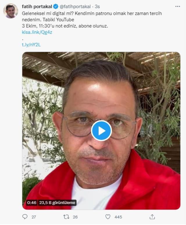 Fatih Portakal hangi kanalda çıkacak? Fatih Portakal'ın yeni kanalı!