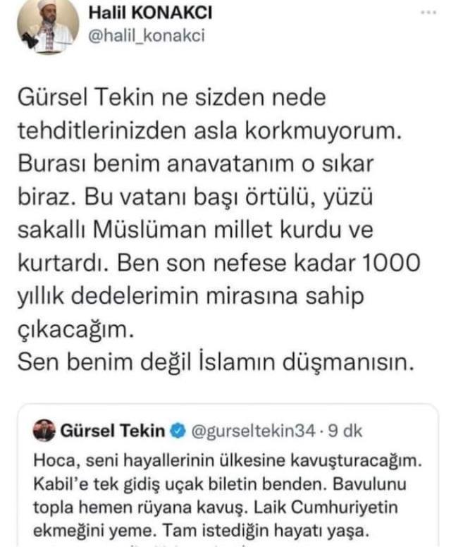 Hilafet çağrısıyla gündeme gelen imam ile milletvekili Gürsel Tekin arasında gerginlik! Sosyal medyada atıştılar