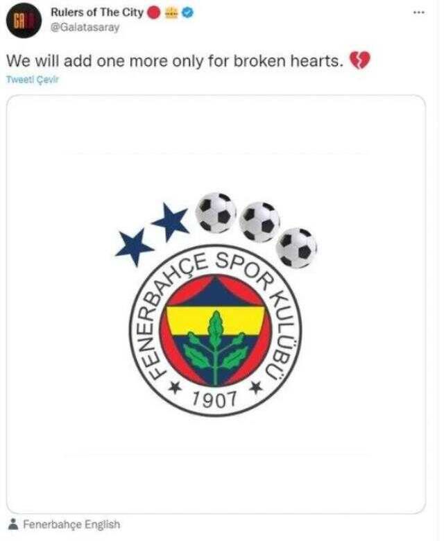 Galatasaray'dan derbi sonrası olay paylaşım! Fenerbahçe logosunu değiştirdiler