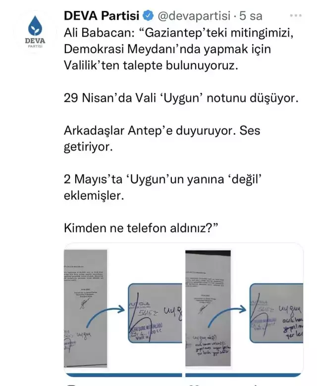 Ali Babacan'ın miting iddialarına Gaziantep Valiliği'nden yanıt: Evrakta sahtecilik nedeniyle suç duyurusunda bulunacağız