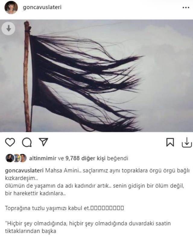 ÜNLÜ İSİMLERDEN BAŞÖRTÜ YASAĞINA UYMADIĞI İÇİN ÖLDÜRÜLEN 'MAHSA AMİNİ' PAYLAŞIMI!