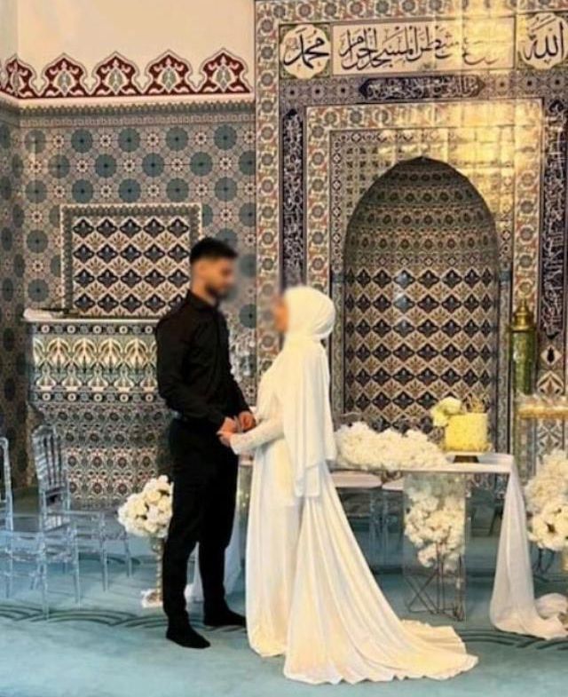 Yer: Türkiye! Genç çiftin camide nikah kıyıp pasta kestiği görüntüler infial yarattı