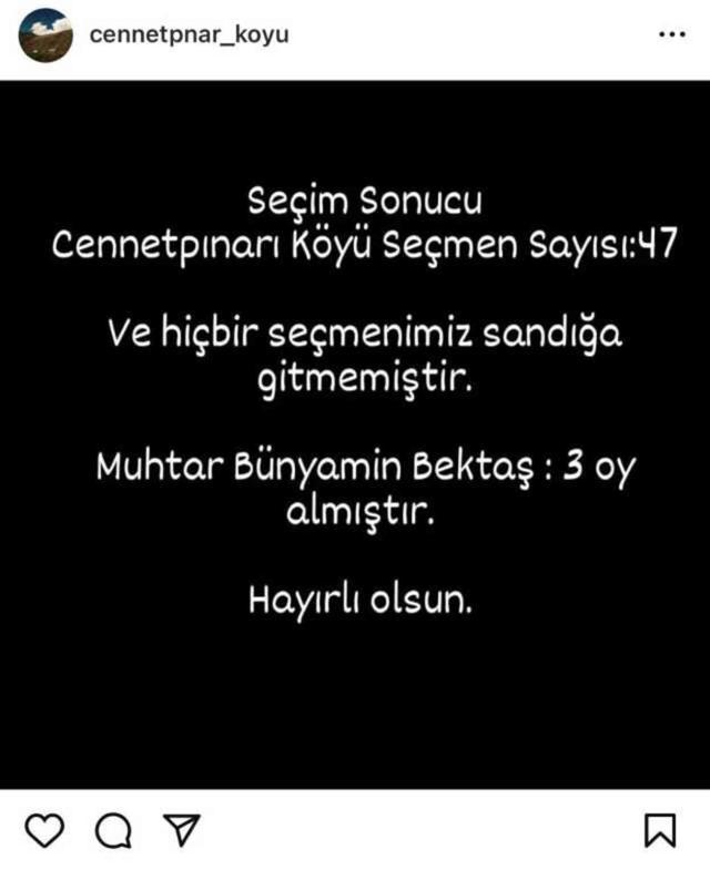 AK Parti'nin her seçim yüzde aldığı köy, 31 Mart'ta sandığa gitmedi