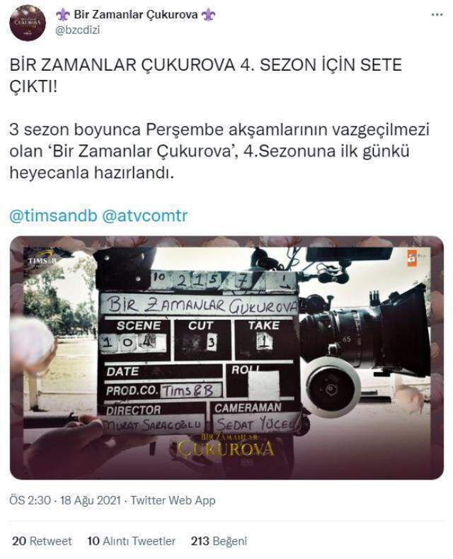 Bir Zamanlar Çukurova yeni sezon (4. sezon) ne zaman? Dizinin yeni sezonu ne zaman? Bir Zamanlar Çukurova dördüncü sezon hangi tarihte başlıyor?