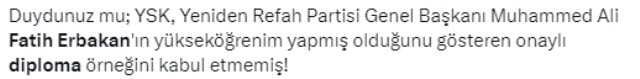 Cumhurbaşkanı adaylığına başvuran Fatih Erbakan, unutkanlığıyla sosyal medyanın diline düştü