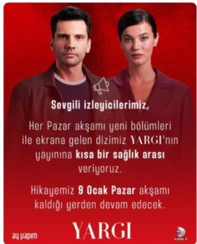 Yargı dizisi bu akşam neden yayınlanmadı! Yeni bölüme korona engeli