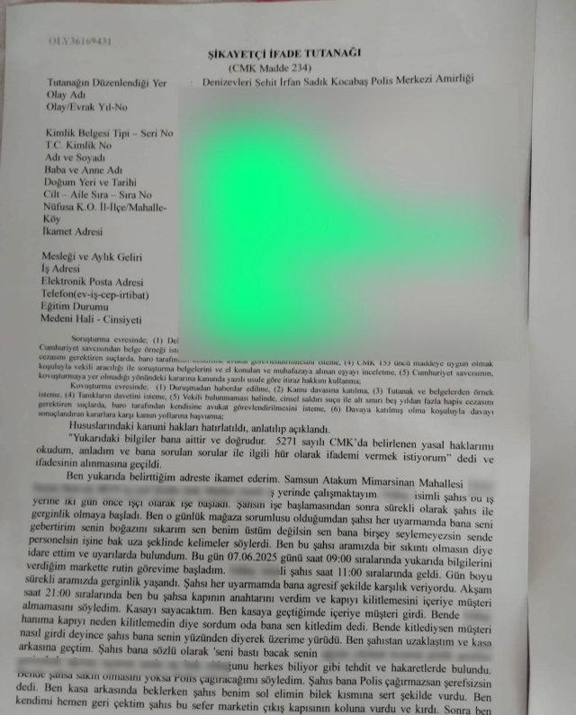 Samsun'da Zincir Markette Çalışan Kadınlar Arasında Fiziki Saldırı
