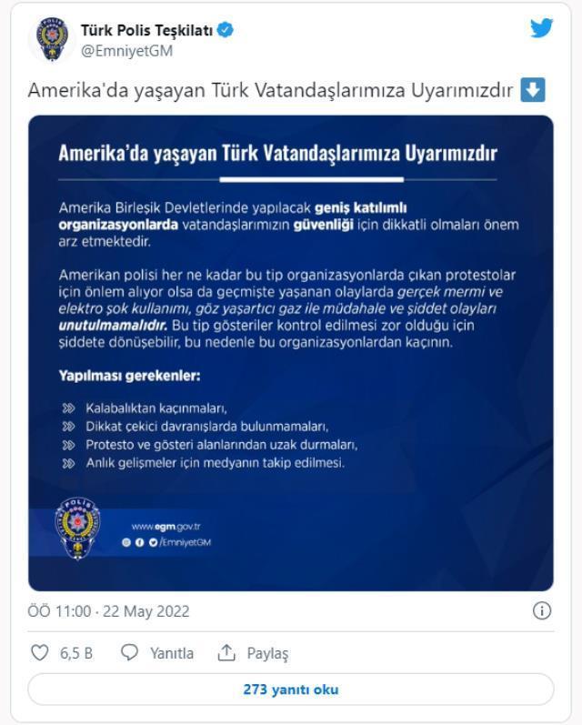 ABD Büyükelçiliği'nin CHP mitingi uyarısına Dışişleri Bakanlığı ve Emniyet'ten art arda misillemeler