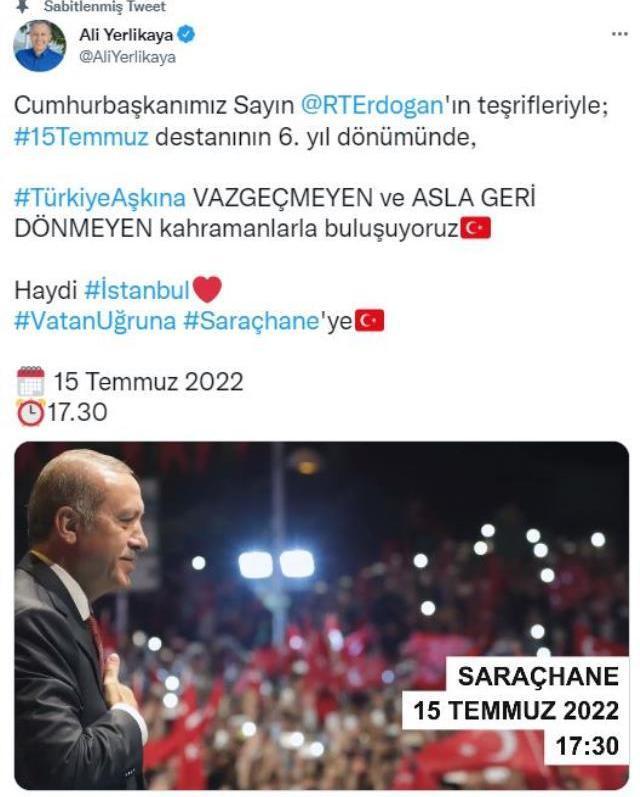 İstanbul Valisi Ali Yerlikaya İmamoğlu'nun mitinginden görüntüler paylaştı! Hatayı fark edince paylaşımı sildi