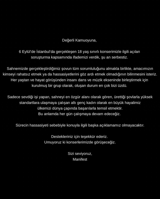 Manifest Türkiye Turnesi İptali ve Adli Kontrol Gelişmeleri - Güncel Bilgilendirme