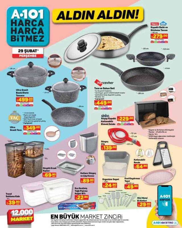 A101 AKTÜEL KATALOĞU 27-29 ŞUBAT | A101'e gelen ürünler! A101 bu hafta katalog ürünleri neler? A101 fiyat listesi!