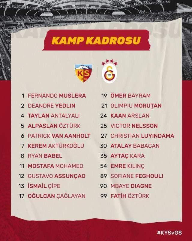 Galatasaray'da sürpriz karar! Fatih Terim, yıldızlarını Kayseri deplasmanına götürmedi