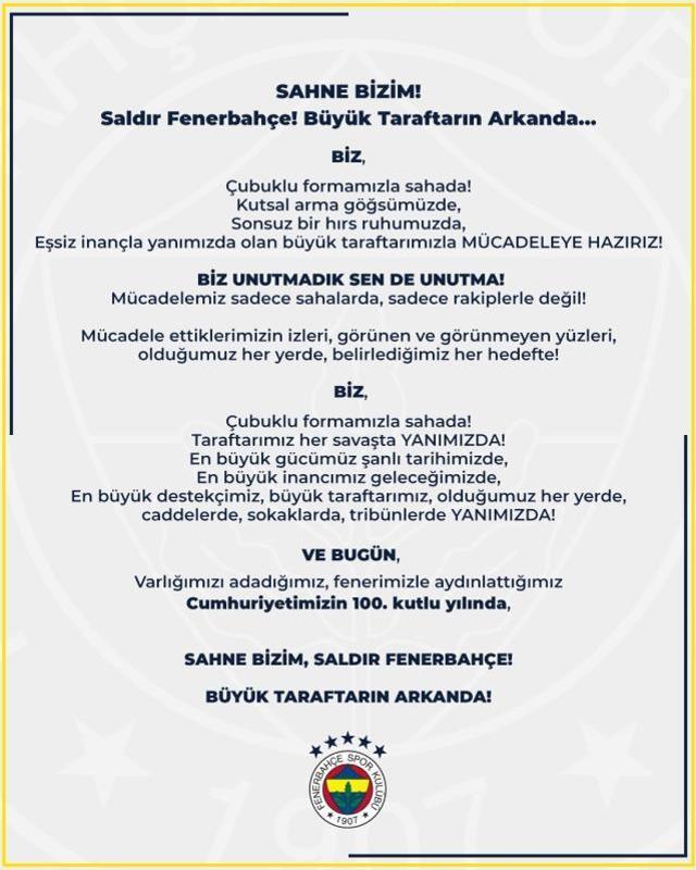 Kanarya'dan taraftarını heyecanlandıran paylaşım! Fenerbahçe yeni sezona başlıyor