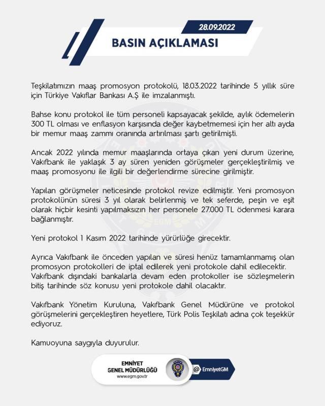 EGM Polis 27 bin TL promosyon ne zaman yatacak?
