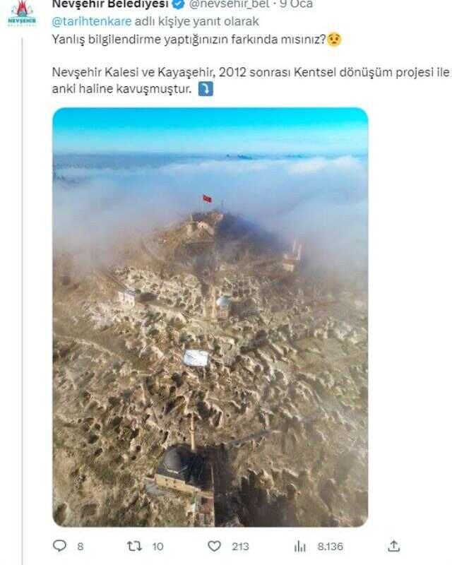 Fotoğrafın Kapadokya'nın öncesi ve sonrasını gösterdiği iddiası yanlış
