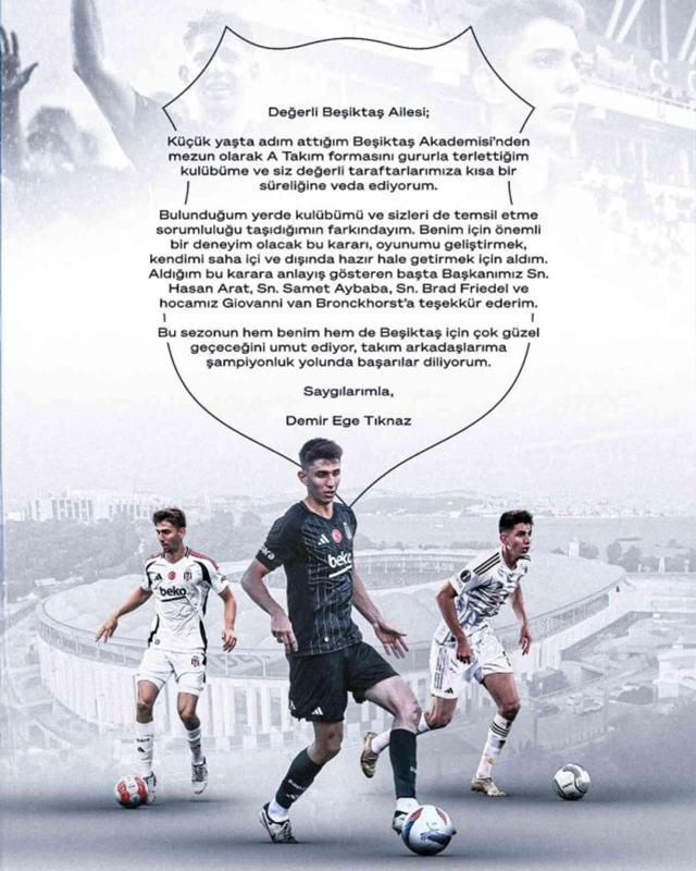 Beşiktaş, Demir Ege Tıknaz'ı kiralık yolladı