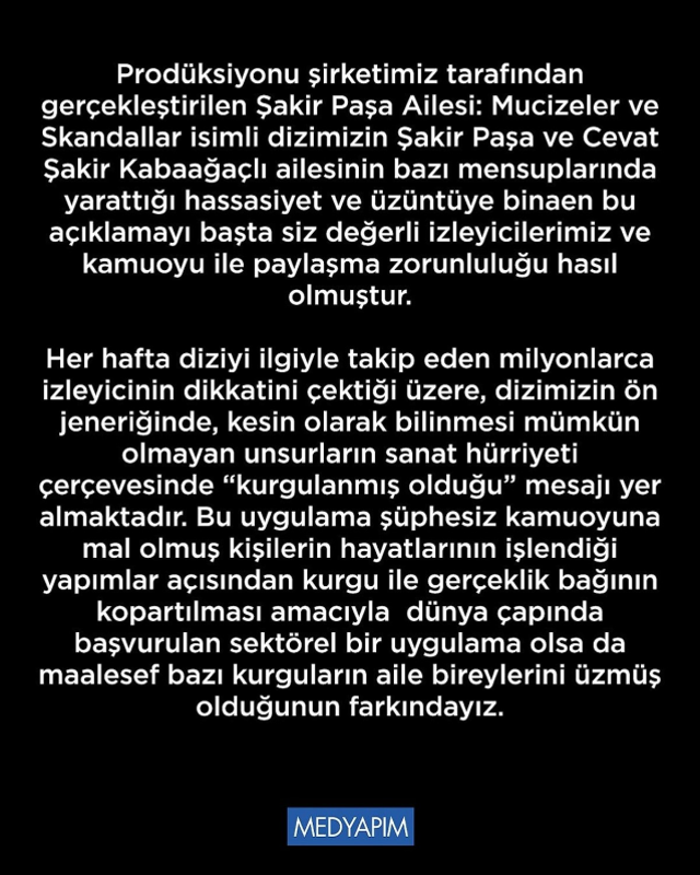 Şakir Paşa Ailesi krizi çözüldü! İşte dizinin ekrana geleceği gün