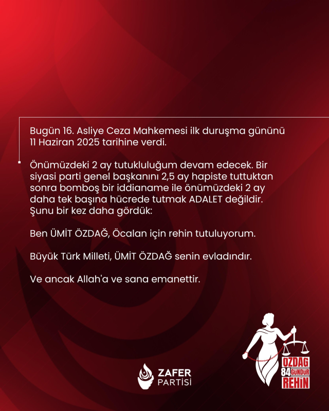 Ümit Özdağ'ı küplere bindiren karar: Bu adalet değildir