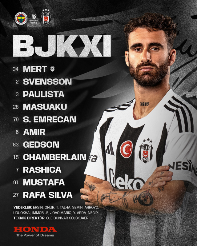Fenerbahçe Beşiktaş ilk 11'ler!