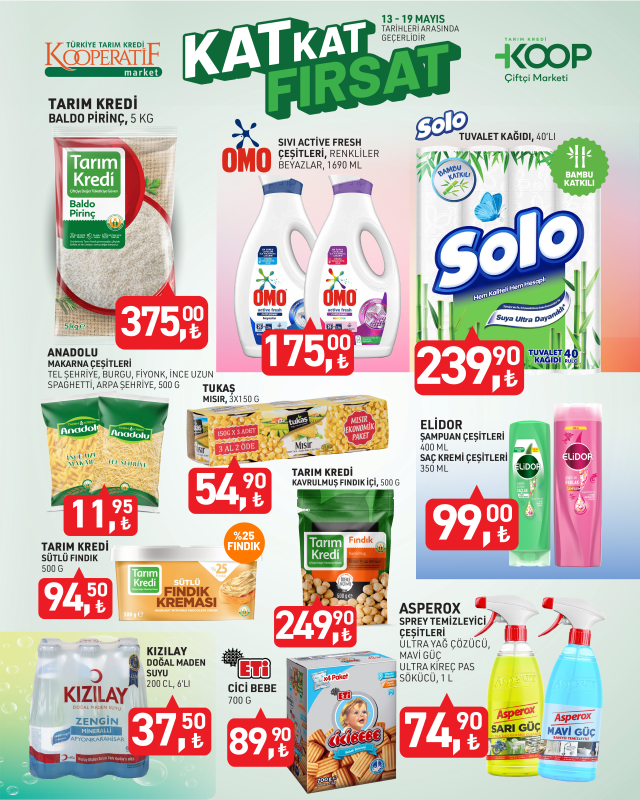 13-19 Mayıs 2025 Tarım Kredi Market aktüel kataloğu! Tarım Kredi Kooperatifi indirimli ürünler!