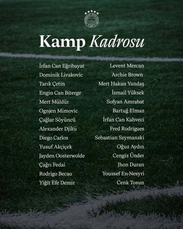 Fenerbahçe'nin Portekiz kampı kadrosu belli oldu! Yıldız isim İstanbul'da bırakıldı