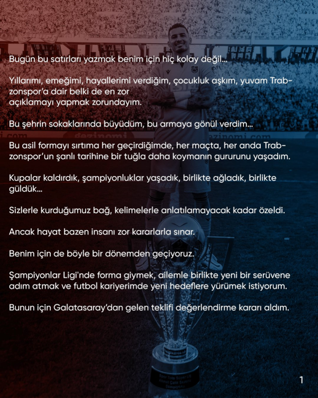 Galatasaray ve Trabzonspor, Uğurcan Çakır transferinde anlaştı