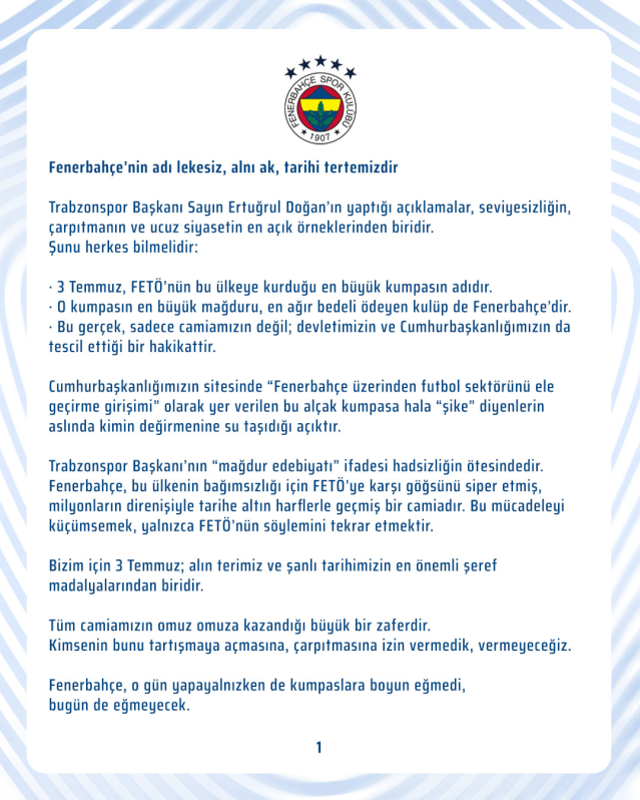 Fenerbahçe'den sürpriz karar: Biz artık yokuz